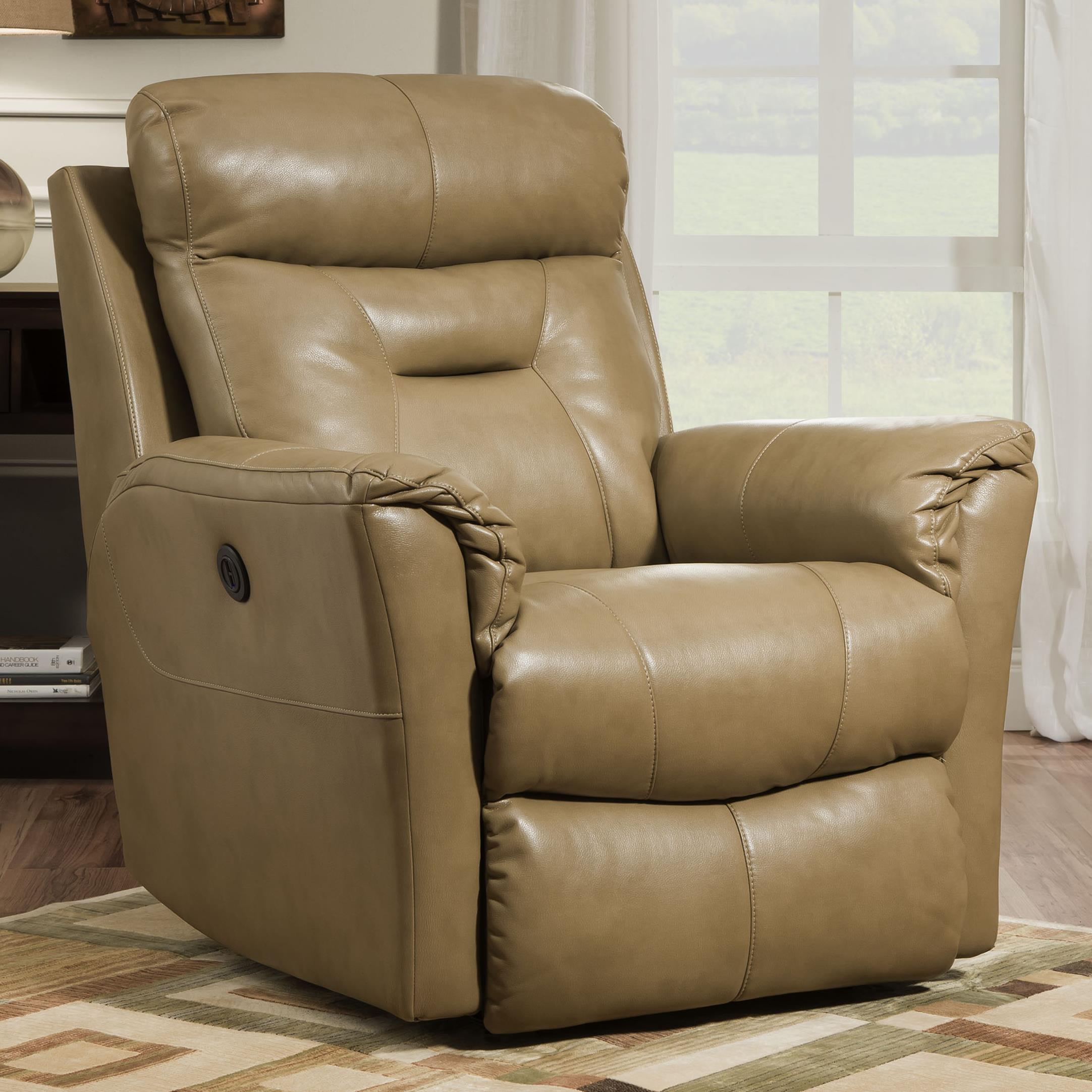 Tan store rocking recliner